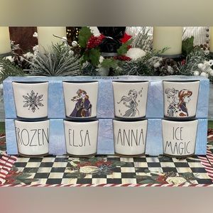 ❄️ Brand NEW w/Tag Rae Dunn Disney FROZEN ANNA ELSA ICE MAGIC Set of 4 Ramekins